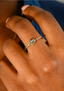 The Midday Ring - Green Sapphire