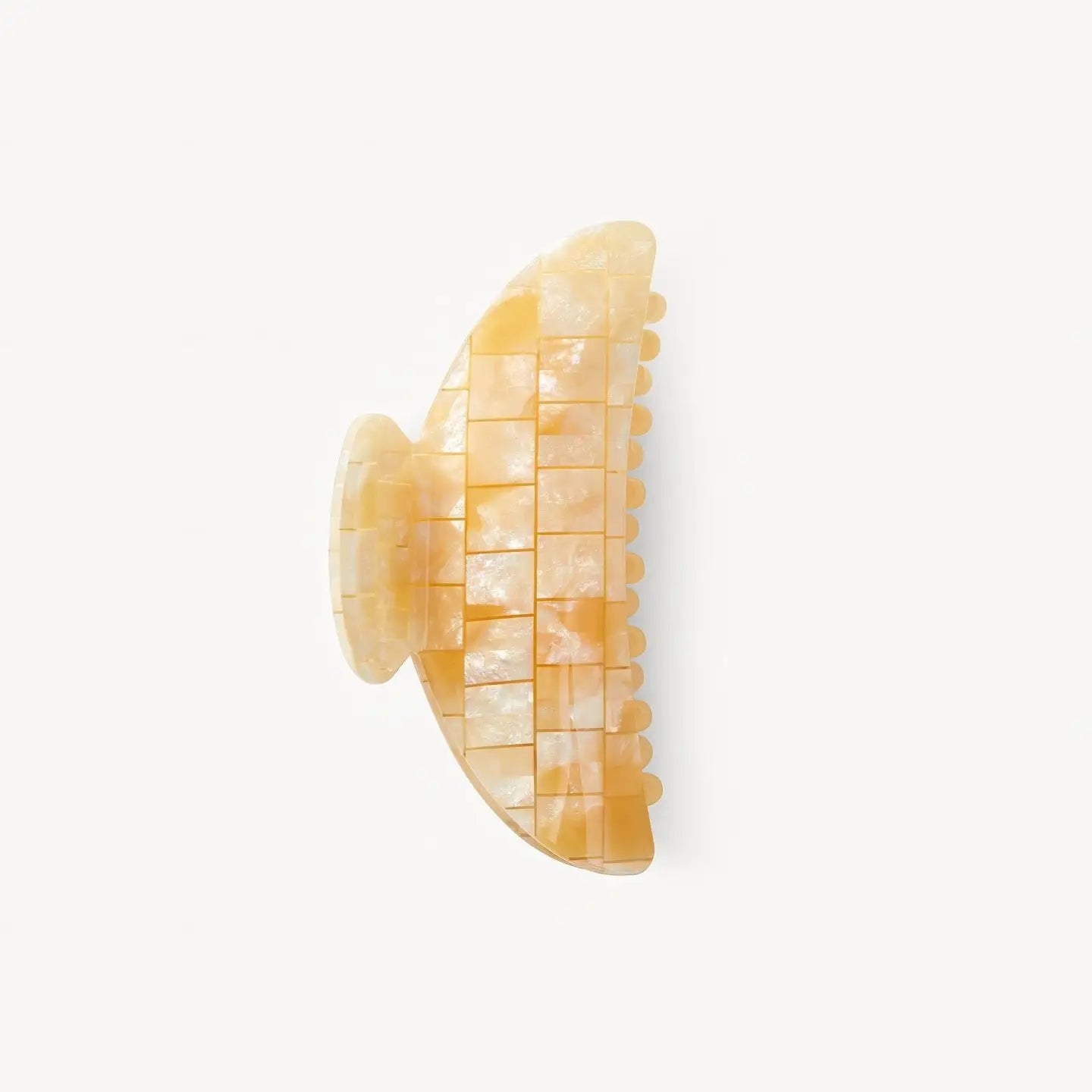 Midi Hairclip - Sea Shell Checker