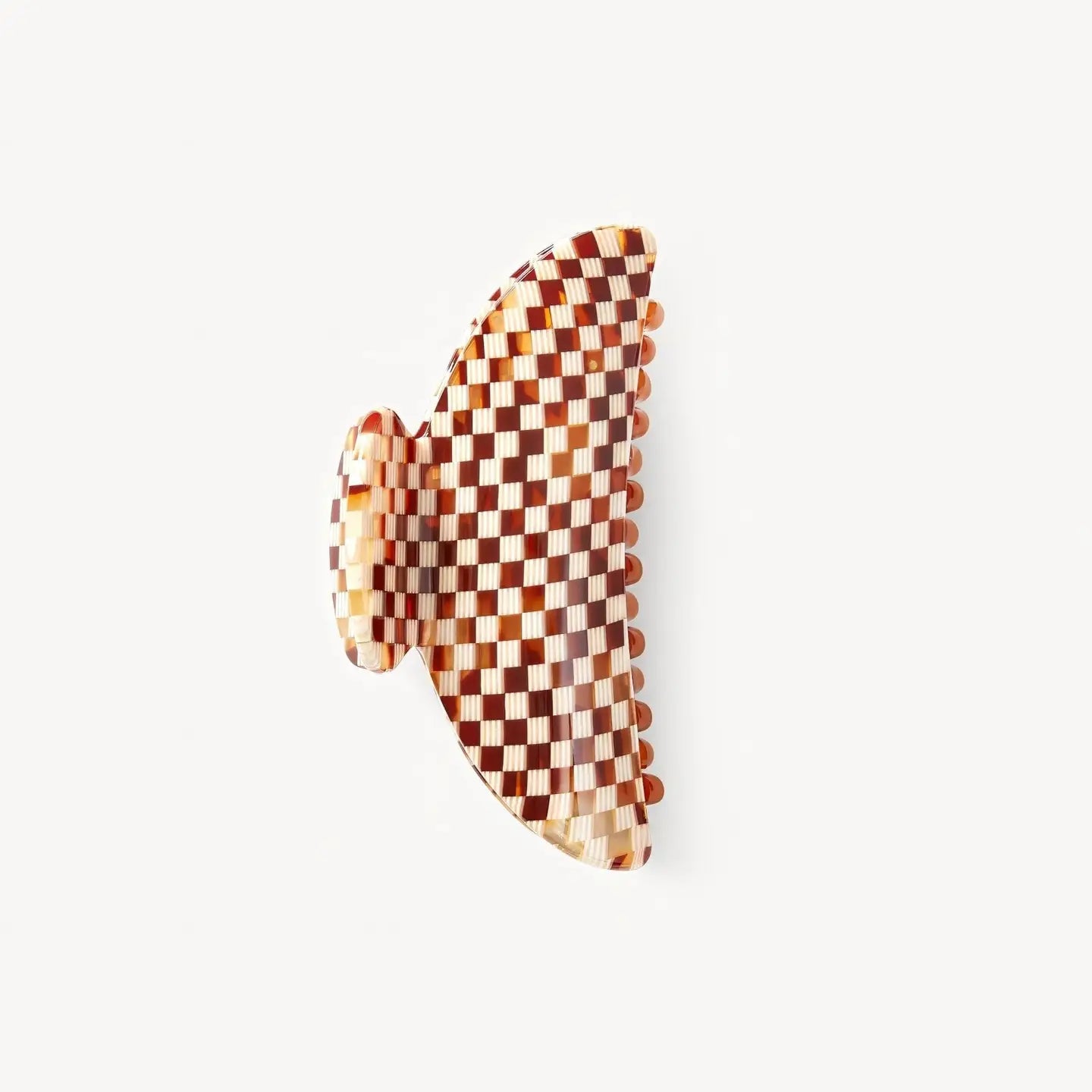 Midi Hairclip - Checker Tortoise