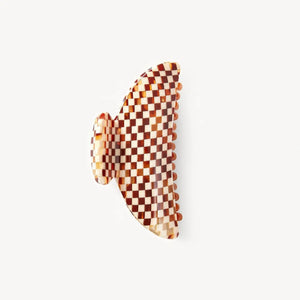 Midi Hairclip - Checker Tortoise
