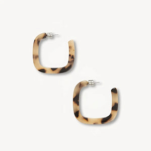 Midi Hoops - Blonde Tortoise