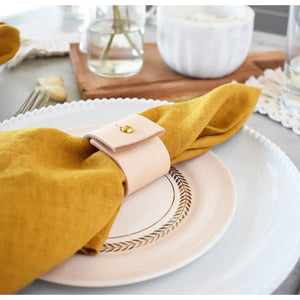 Hand-sewn Linen Napkins - Mustard