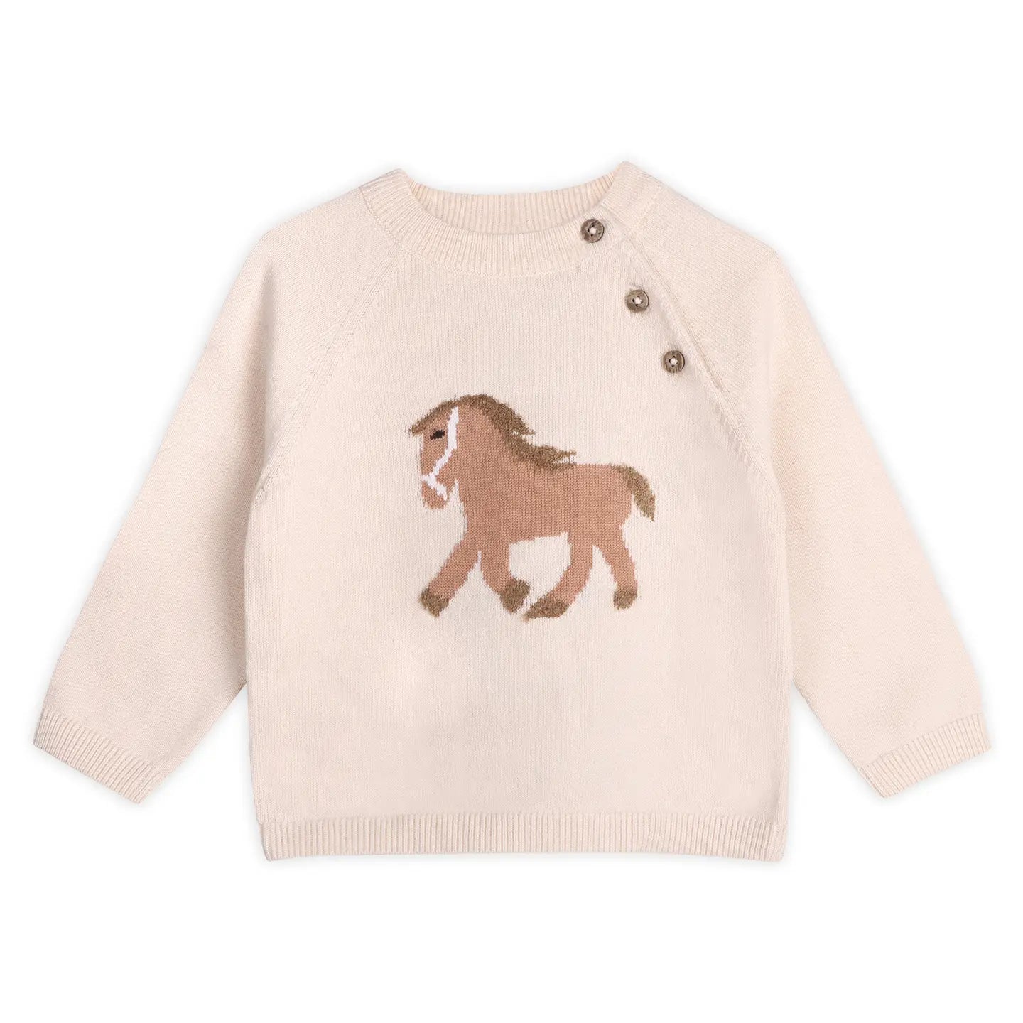 Organic Cotton Baby Horse Sweater