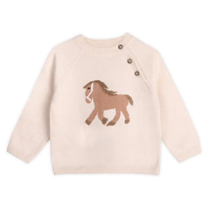 Organic Cotton Baby Horse Sweater