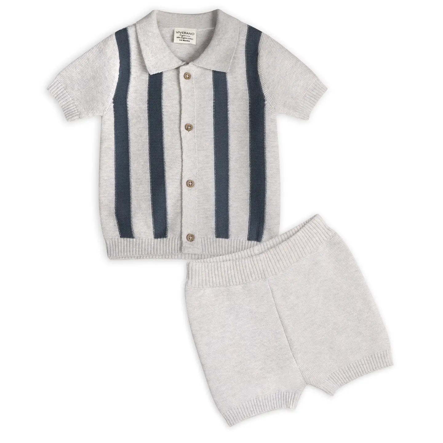 Organic Cotton Knit Tennis Top + Shorts Set
