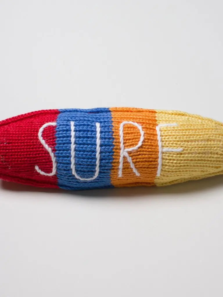 Organic, Handmade Baby Rattle - Surfboard