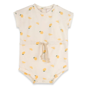 Organic Jersey Lemon Baby Romper