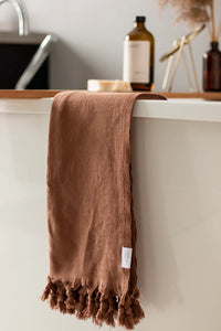 Oversize Turkish Towel - Chestnut