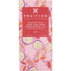 Passion Fruit Dark Milk + Elderflower + Popping Candy