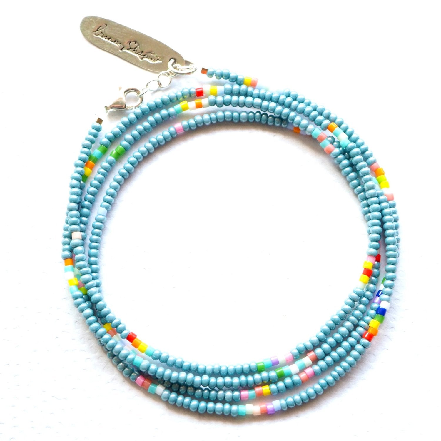 Pearly Wrap Bracelet - Sage