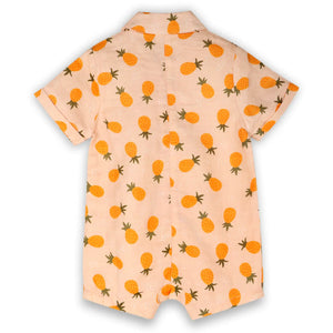 Pineapple Organic Cotton Baby Short Romper