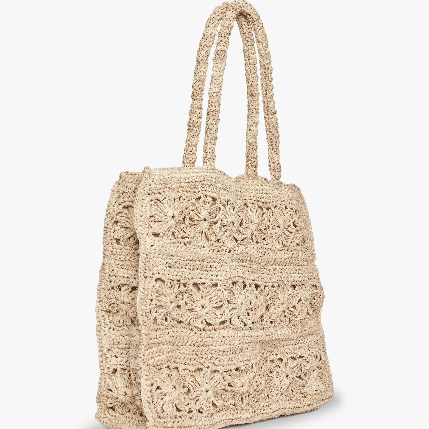 Amina Knitted Raffia Tote