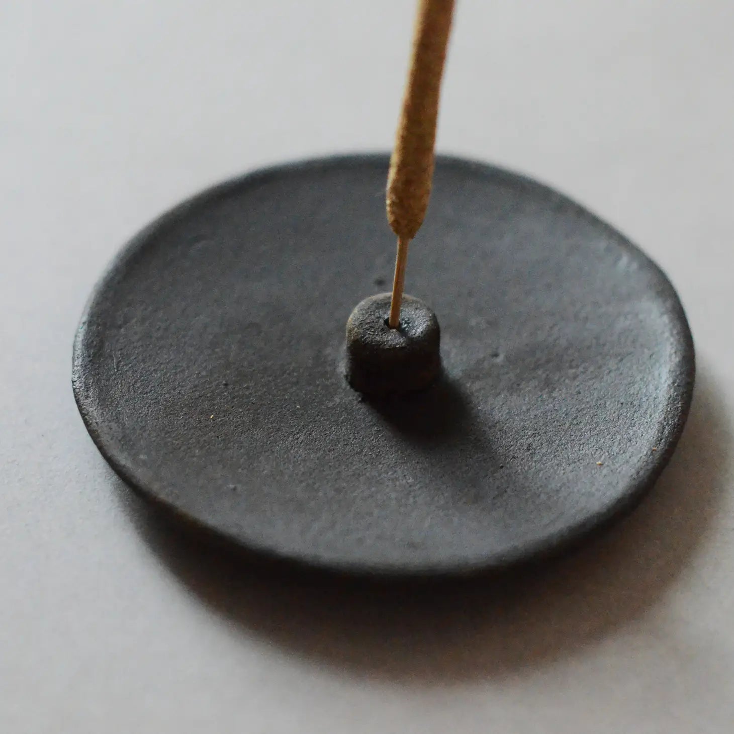 Raw Black Clay Ceramic Incense Holder