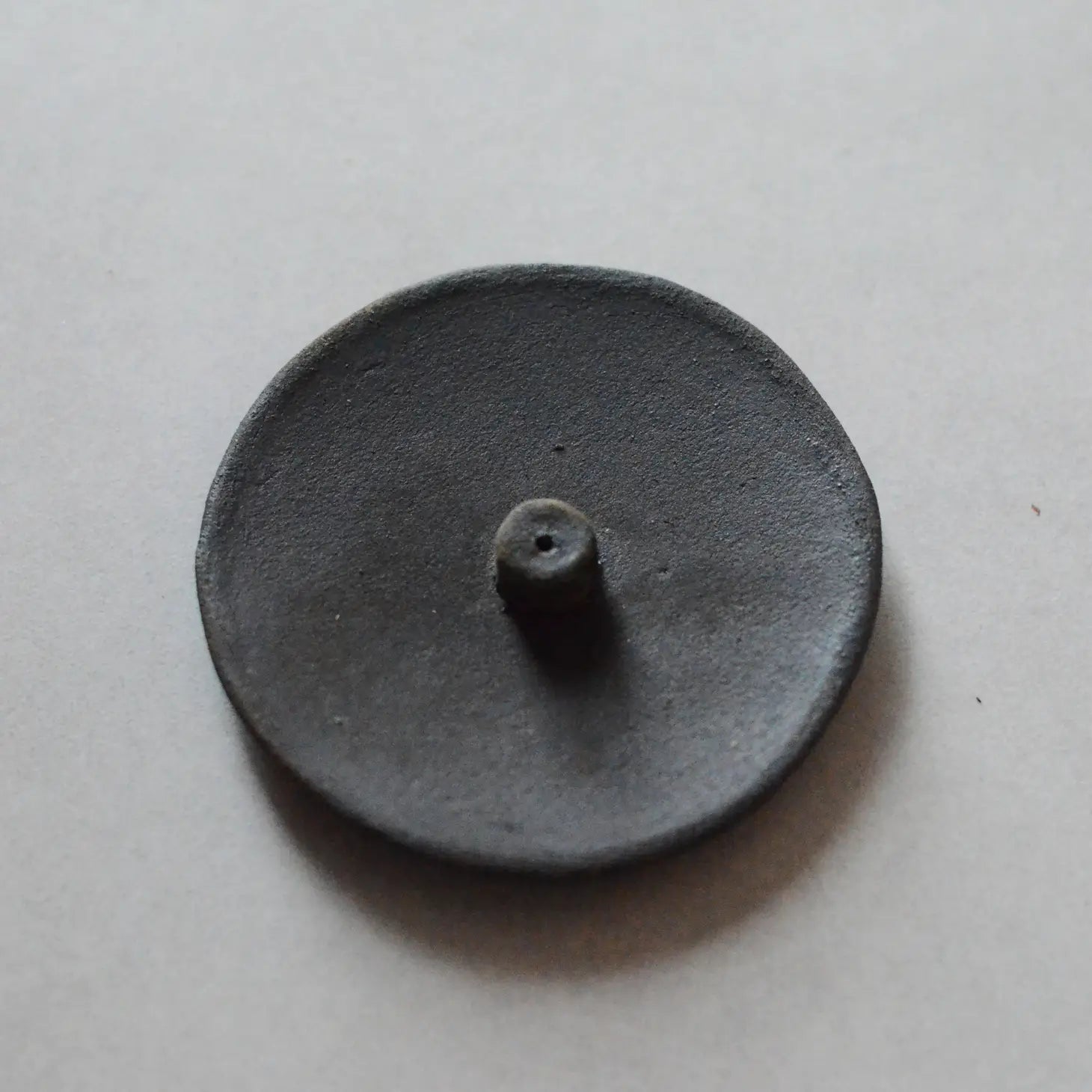 Raw Black Clay Ceramic Incense Holder