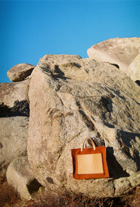 Ruby Suede Large Tote - Las Palms Print