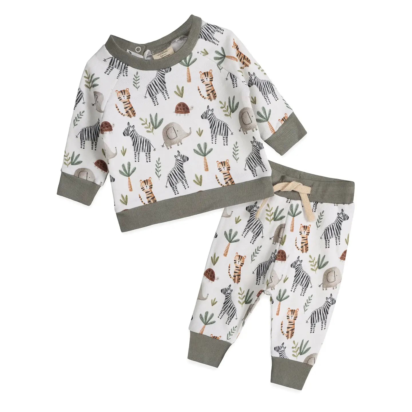 Organic Cotton Savannah Animals Baby Jogger Set