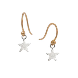 Sterling Shooting Star Earrings +14K Earwires