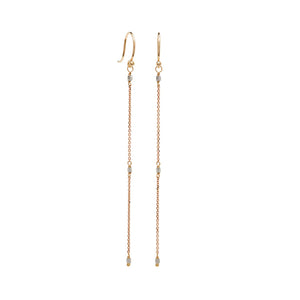 Slinky Diamond Line Earrings - 2"