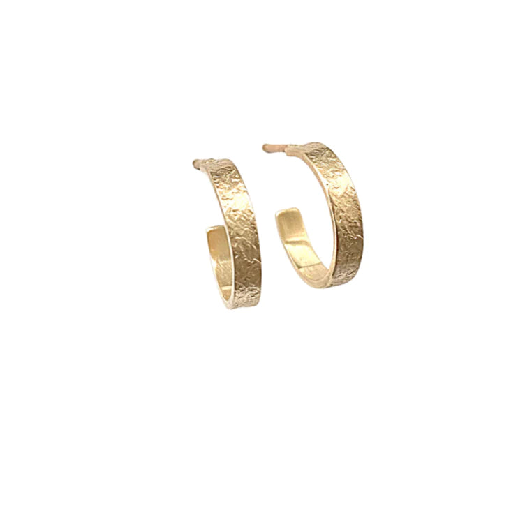 14K Small Huggie Hoops