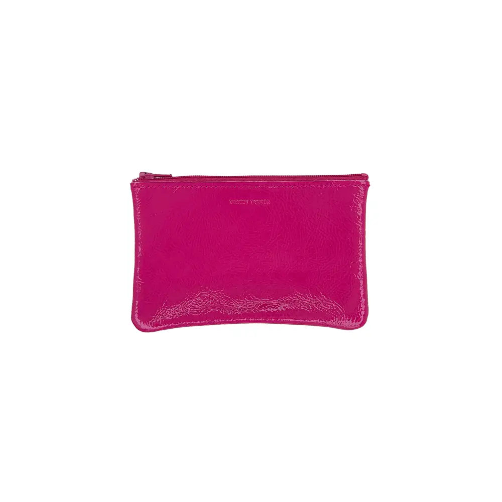 Small Zip Pouch  - Candy Patent Ruby