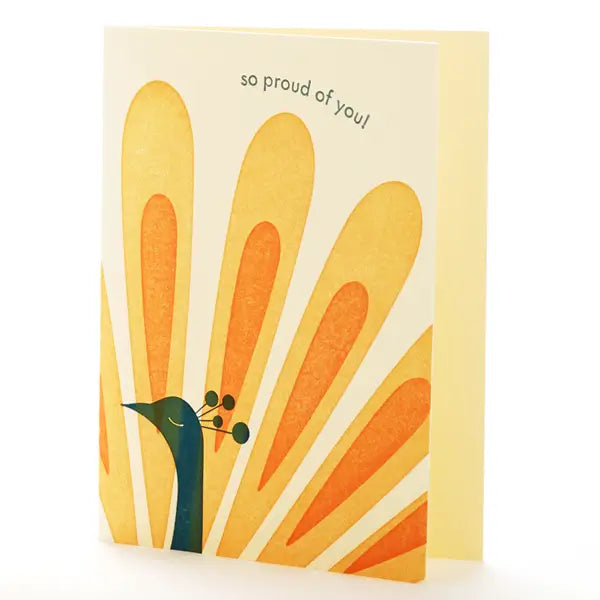 So Proud of You Peacock Card