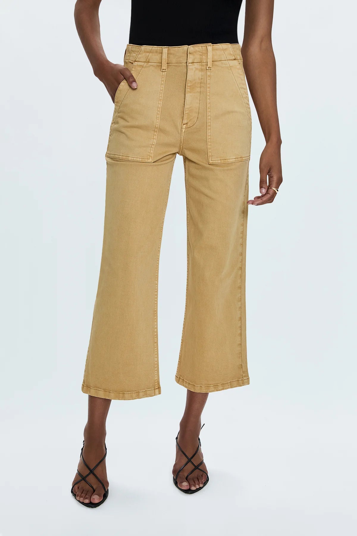 Sophia Wide Leg Utility Ankle Pant - Dijon