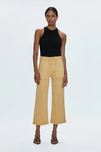 Sophia Wide Leg Utility Ankle Pant - Dijon