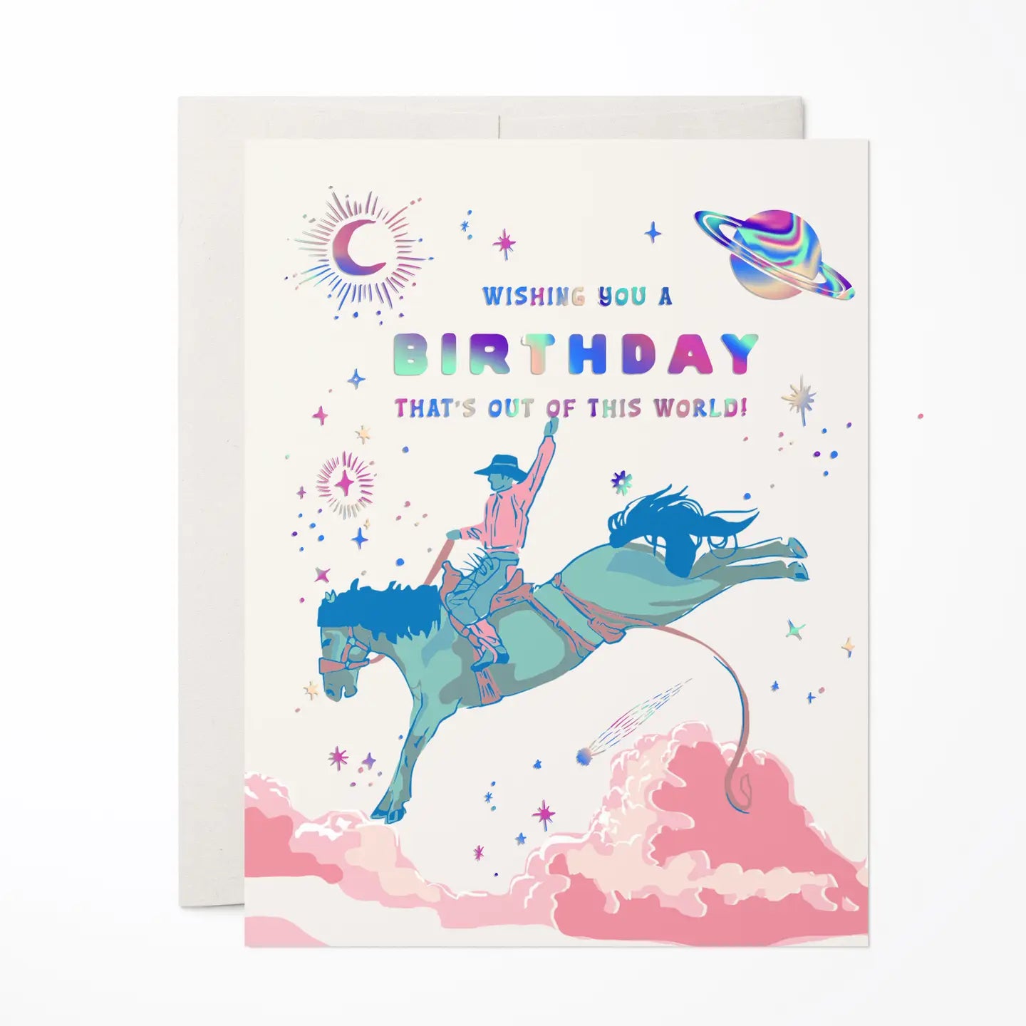 Space Cowboy Birthday Card