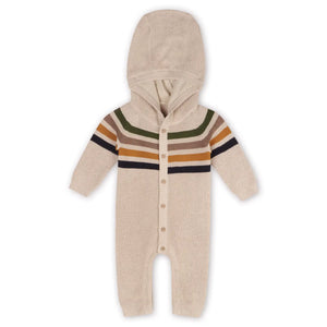 Organic Cotton Chunky Sweater Striped Baby Romper