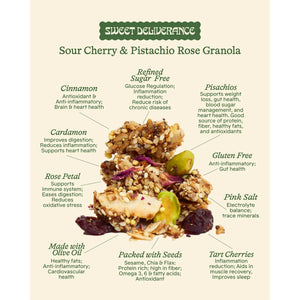 Sour Cherry + Pistachio Rose Granola