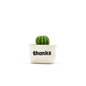 2.5" Shibori Indigo Planter - Thanks