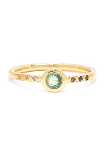 The Midday Ring - Green Sapphire
