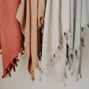 Oversize Turkish Towel - Chestnut