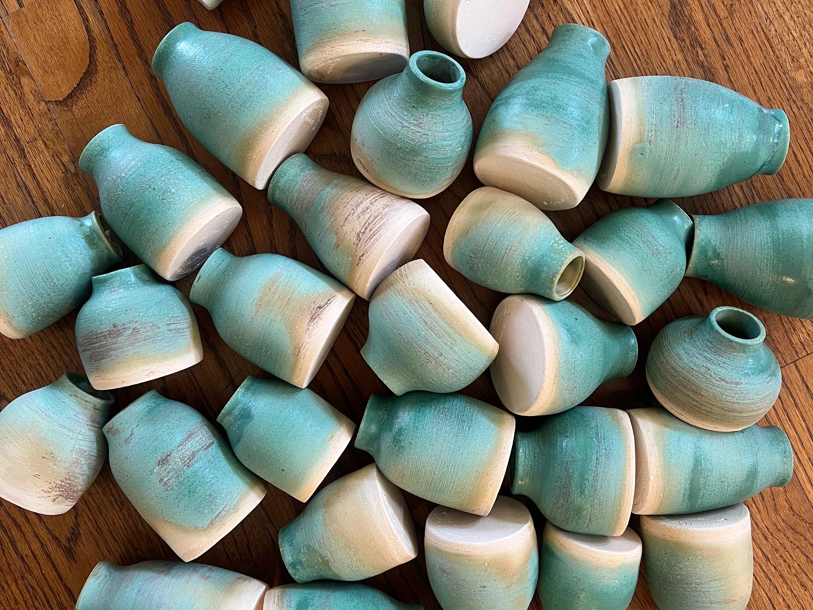 Hand-crafted Turquoise Bud Vase