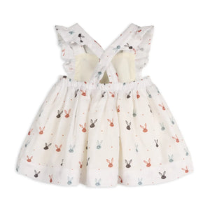 Mini Bunnies Organic Muslin Dress + Bloomers
