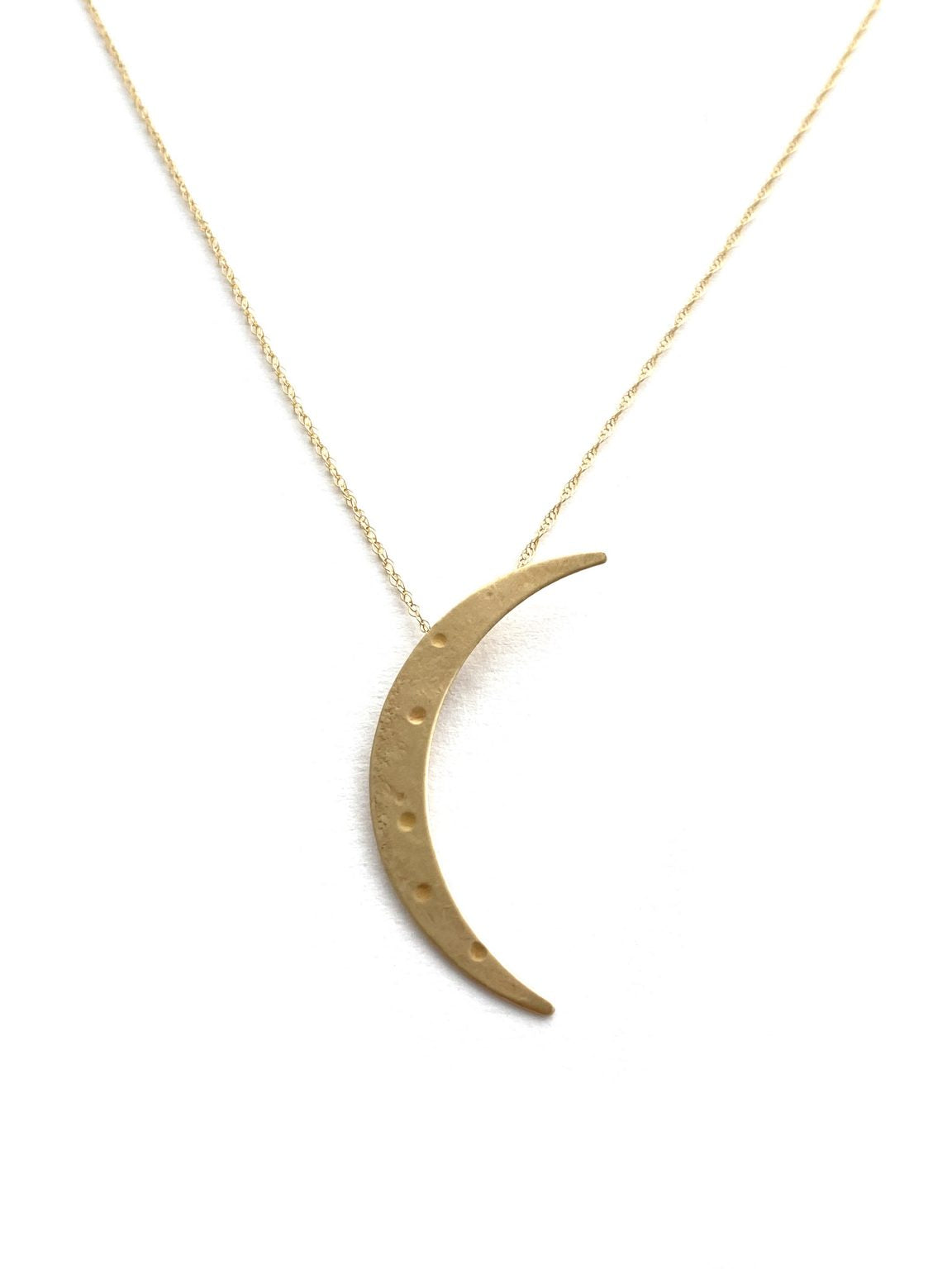 14K Crescent Moon Necklace