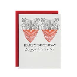 Partner in Crime Birthday Card - Birthday Card
