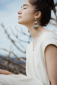 Chandelier Earrings - Blue Grey