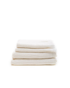 Ella Waffle Bath Towel - White