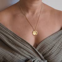 Large 14K Gold Vermeil Drop Necklace
