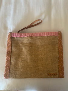 Hand-crafted Large Clutch - Pink