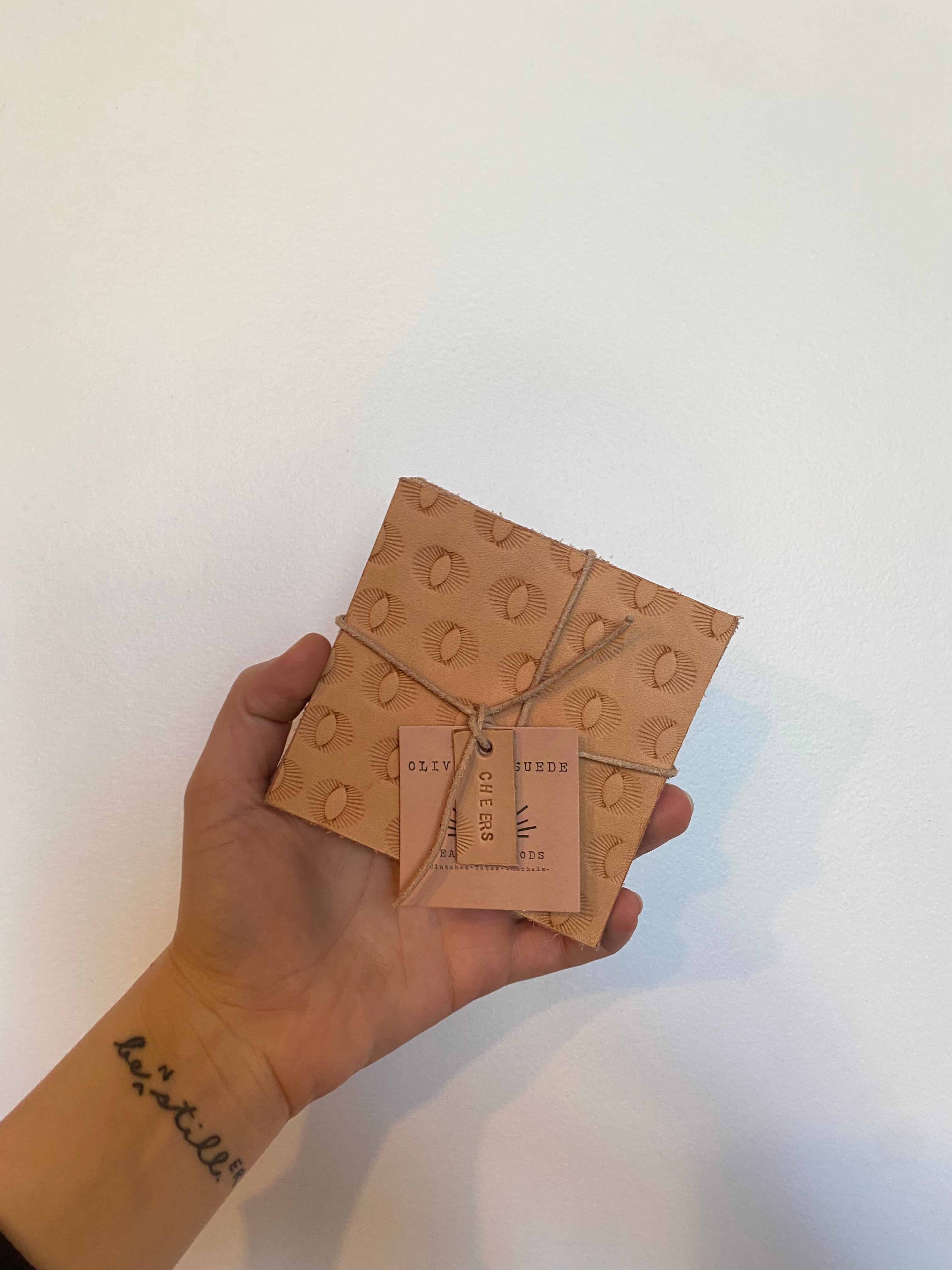 Printed Leather Coasters