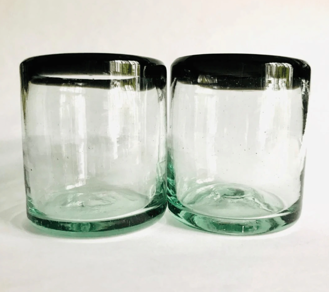 Hand-Blown Glass Tumblers - Black – Mojave+Tejon