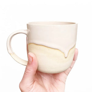 Hand Thrown Buff Mug - Cashew