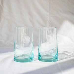 Hand-blown Moroccan Tumblers - Clear