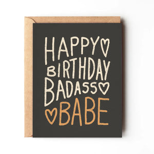 Badass Babe Happy Birthday Card