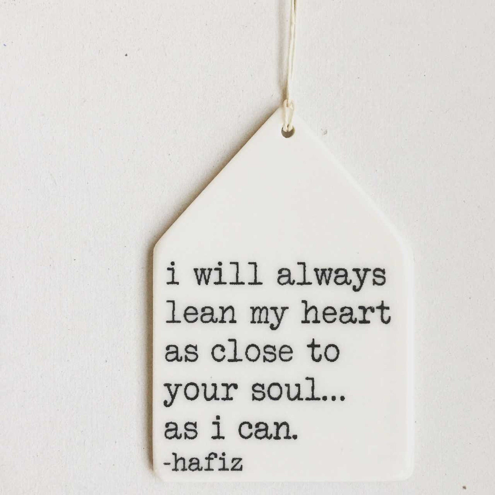 Porcelain Wall Tag - I Will Always