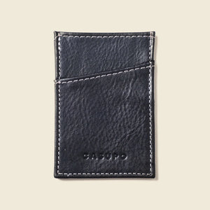 Minimalist Leather Wallet - Black
