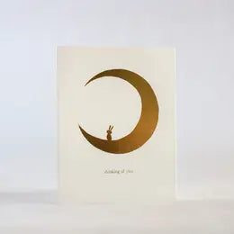 Moon Bunny Sympathy Card