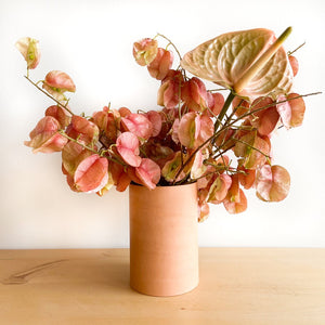 Natural Leather Wrapped Vase - XS